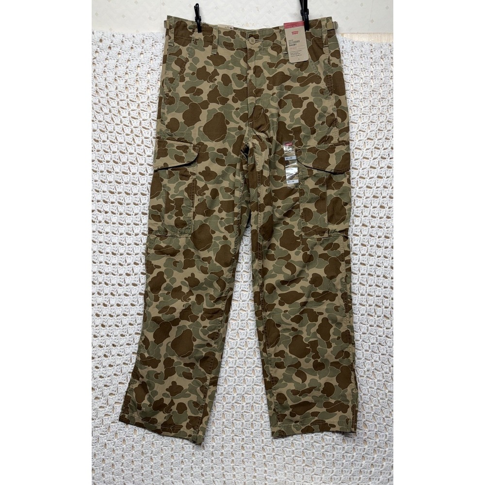 Levi's XX Cargo Pants Mens 32x32 Baggy 100% Cotton  Camo Utility Military NWT